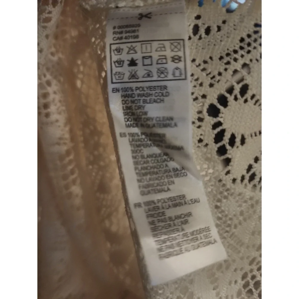 Anthropologie Maronie Cream Mesh Lace Size Medium New BoHo Minimalist D30